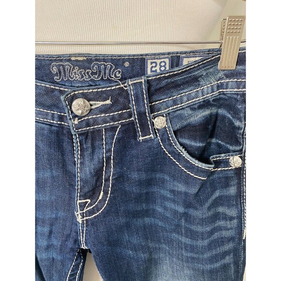 Miss Me Signature Blue Bootcut 5 Pocket Denim Size 28 X 34 - Picture 5 of 9
